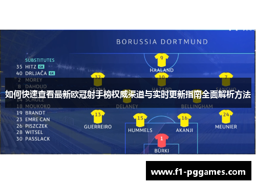 如何快速查看最新欧冠射手榜权威渠道与实时更新指南全面解析方法 如何快速查看最新欧冠射手榜权威渠道与实时更新指南全面解析方法